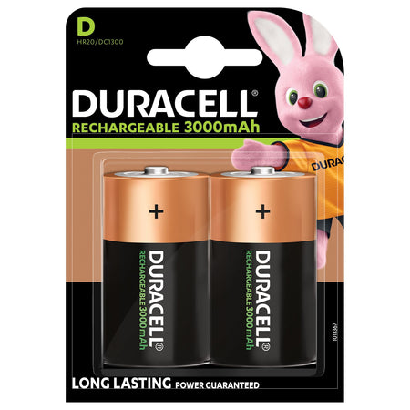 Duracell - Akku wiederaufladbar 2xD 3000mAh Plus
