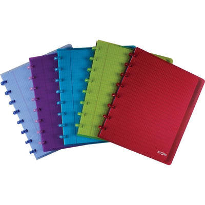 Atoma – Trendiges Notizbuch, ft A5+, 120 Seiten, handelsüblich kariert, mit 6 Registern, in verschiedenen Farben