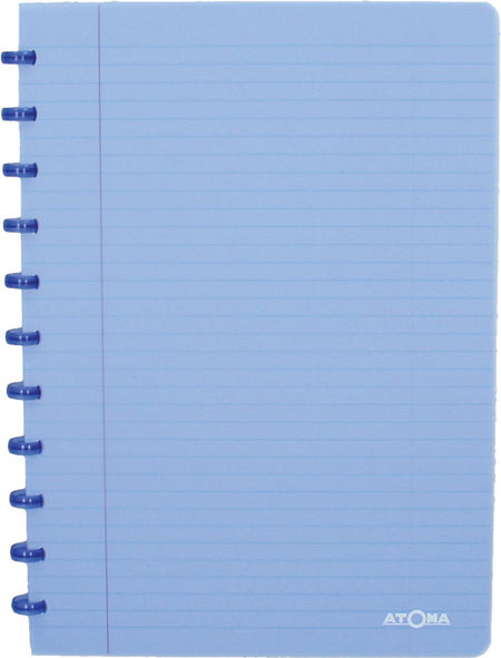 Atoma - Notizbuch A4-Linie 144 Seiten 90gr PP transparent sortiert