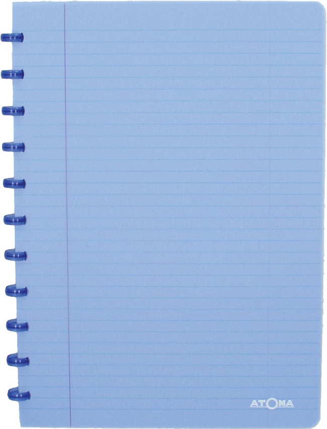 Atoma - Notizbuch A4-Linie 144 Seiten 90gr PP transparent sortiert