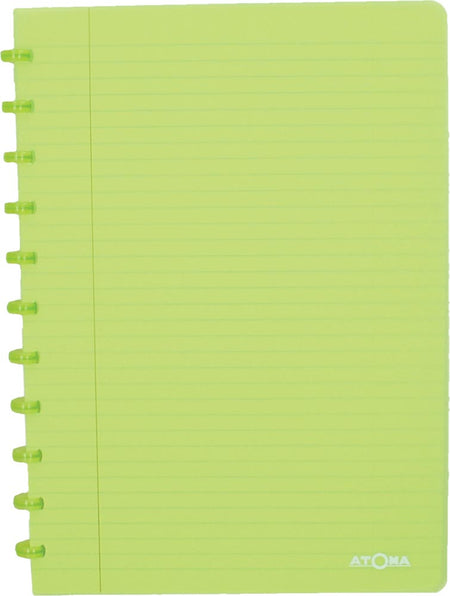 Atoma - Notizbuch A4-Linie 144 Seiten 90gr PP transparent sortiert