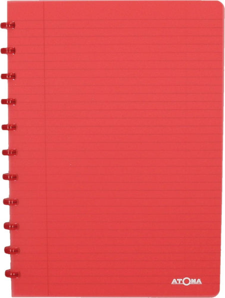 Atoma - Notizbuch A4-Linie 144 Seiten 90gr PP transparent sortiert