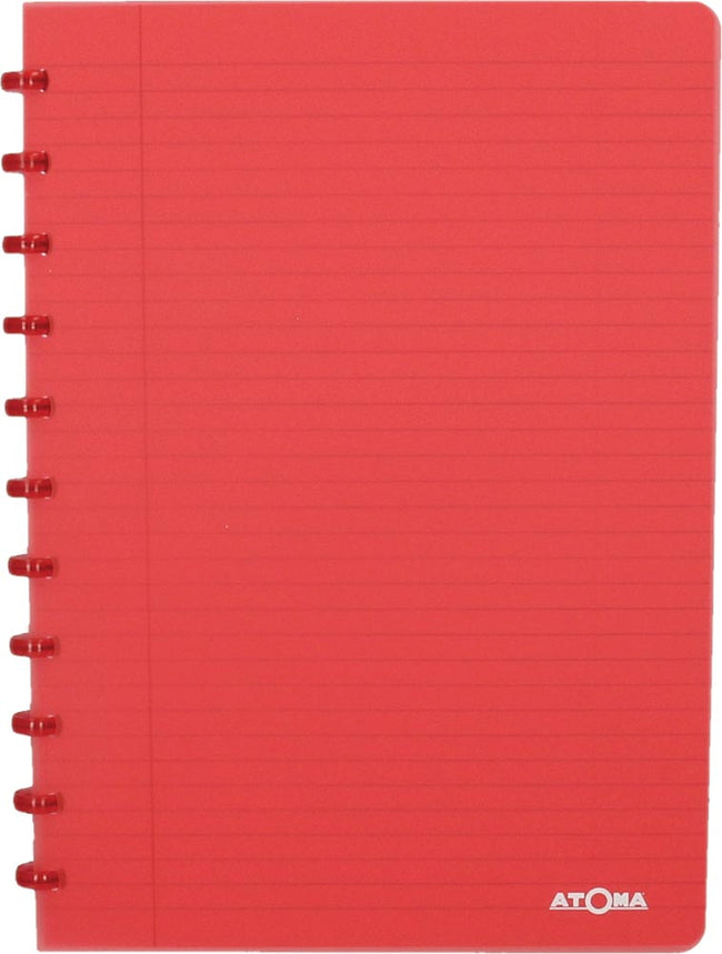Atoma - Notizbuch A4-Linie 144 Seiten 90gr PP transparent sortiert