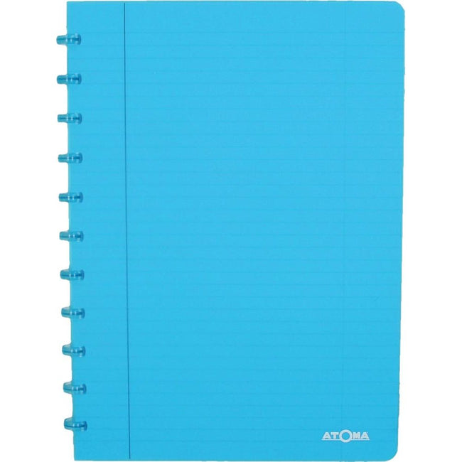 Atoma - Notizbuch A4-Linie 144 Seiten 90gr PP transparent sortiert