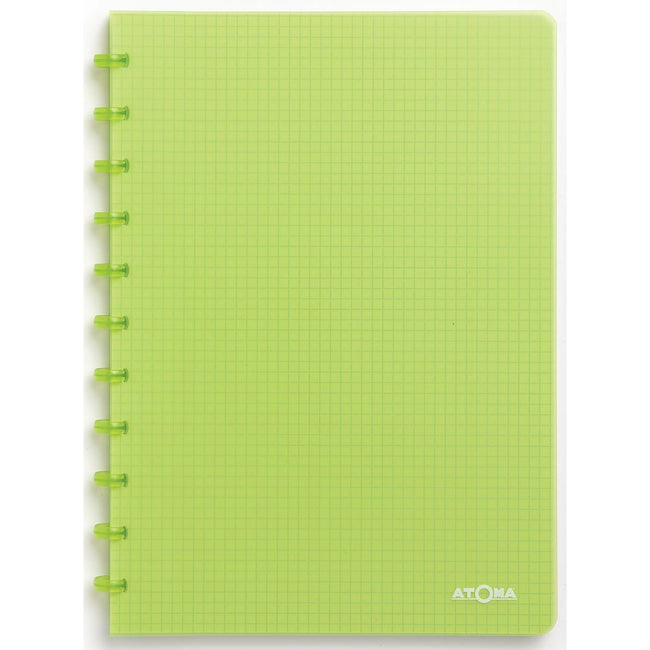 Atoma - Notizbuch A4 Diamant 5x5mm 144 Seiten 90gr PP transparent sortiert