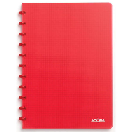 Atoma - Notizbuch A4 Diamant 5x5mm 144 Seiten 90gr PP transparent sortiert