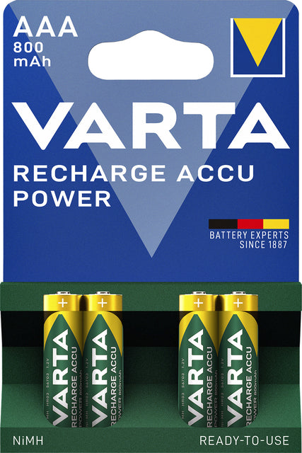 Varta - Akku wiederaufladbar 4xAAA 800mAh ready2use