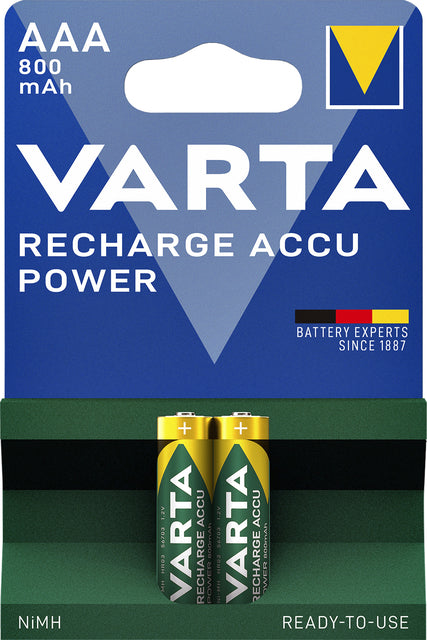 Varta - Akku wiederaufladbar 2xAAA 800mAh ready2use