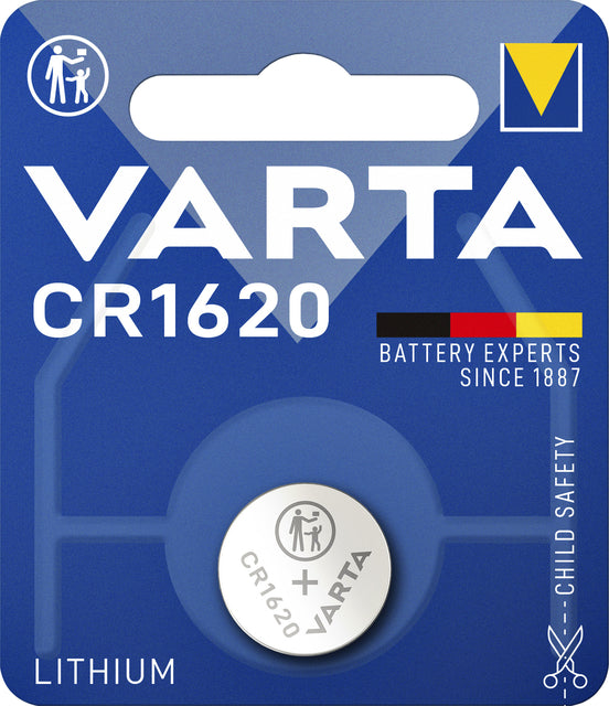 Batterie Varta -Knopfzelle CR1620 Lithiumblister bis 1 Stück | 10 Stück