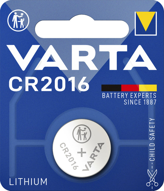 Batterie Varta -Knopfzelle CR2016 Lithiumblister bis 1 Stück