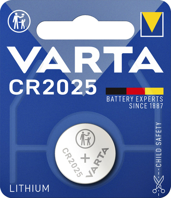 Batterie Varta -Knopfzelle CR2025 Lithiumblister bis 1 Stück