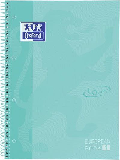 Oxford - Notizbuch Touch Peabook A4+ 4-Loch-Linie 80 Blatt Pastellminze