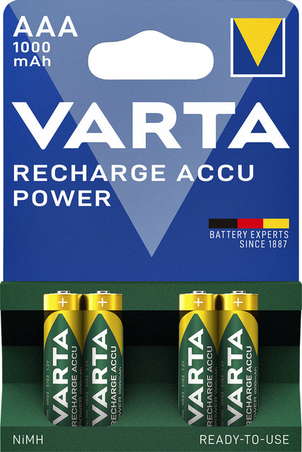 Batterie wiederaufladbar Varta 4xaaa 1000mah Ready2use