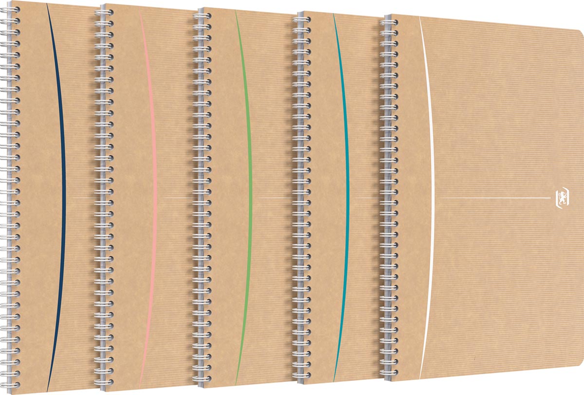 Oxford – Spiralnotizbuch, 180 Seiten, ft A4, kariert 5 mm, verschiedene Farben