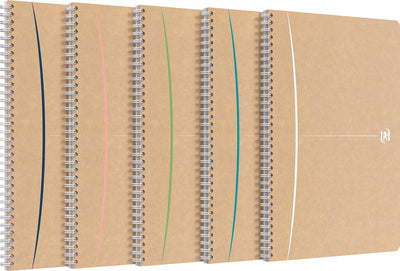 Oxford – Spiralnotizbuch, 180 Seiten, ft A4, kariert 5 mm, verschiedene Farben