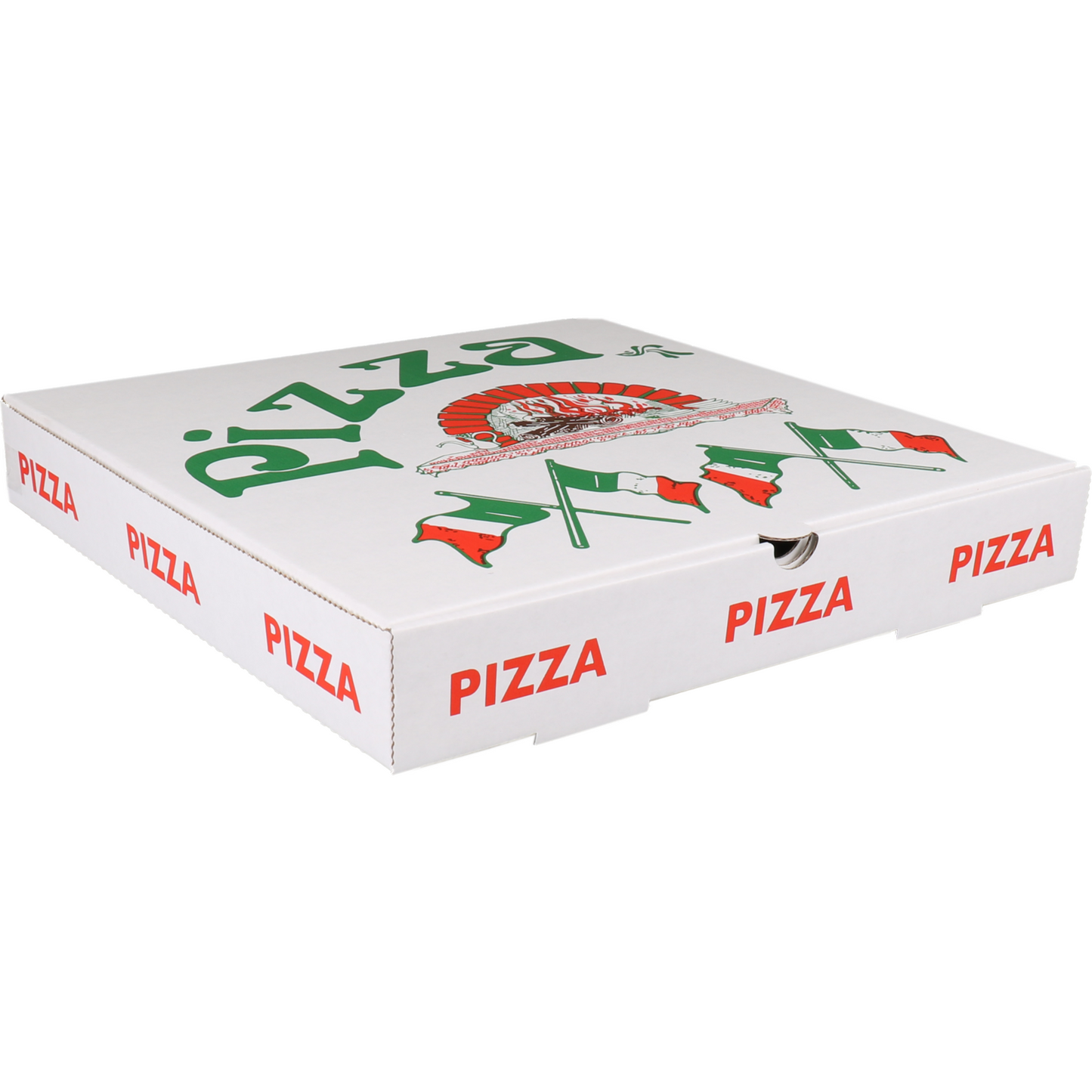 Klika - Pizzakarton | Wellpappe | 32x32x3cm | amerikanisch | weiß | 150 Stück