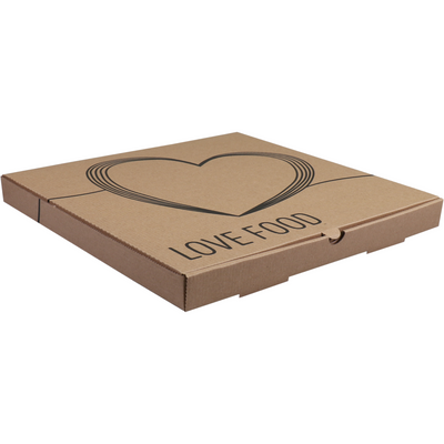 Klika - Pizzakarton | Americano Love Food | Wellpappe | 32x32x3cm | amerikanisch | braun | 150 Stück