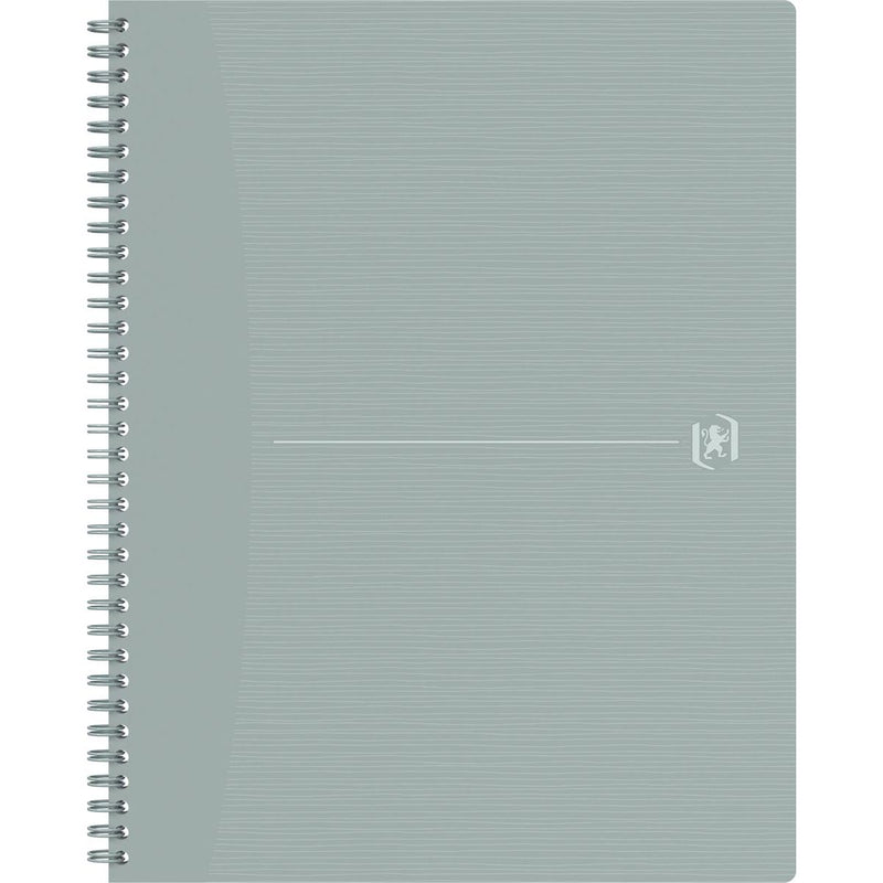 Oxford - Origin Spiralnotizbuch, ft A4+, 140 Seiten, kariert 5 mm, grau
