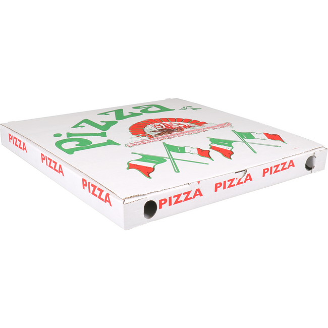 Klika - Pizzakarton | Wellpappe | 30x30x3cm | pflanzlich | weiß | 200 Stück