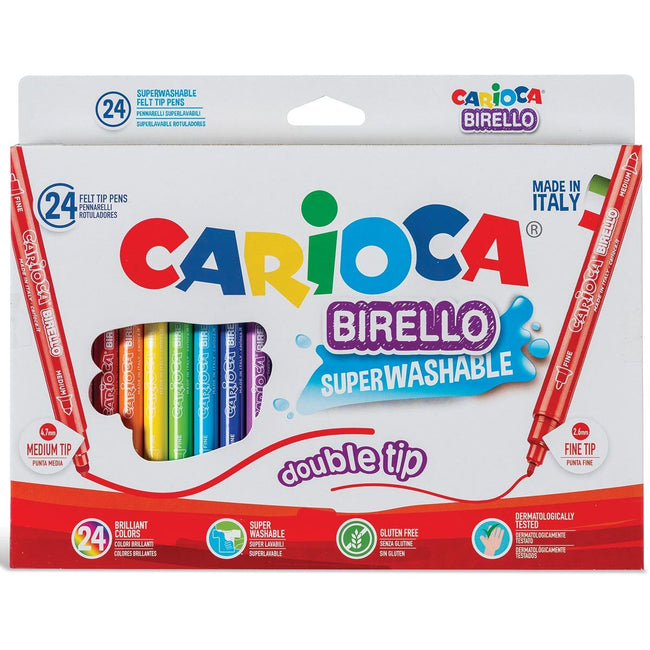 Carioca - Filzstift Doppelzeiger Birello Superwashab 24 Marker