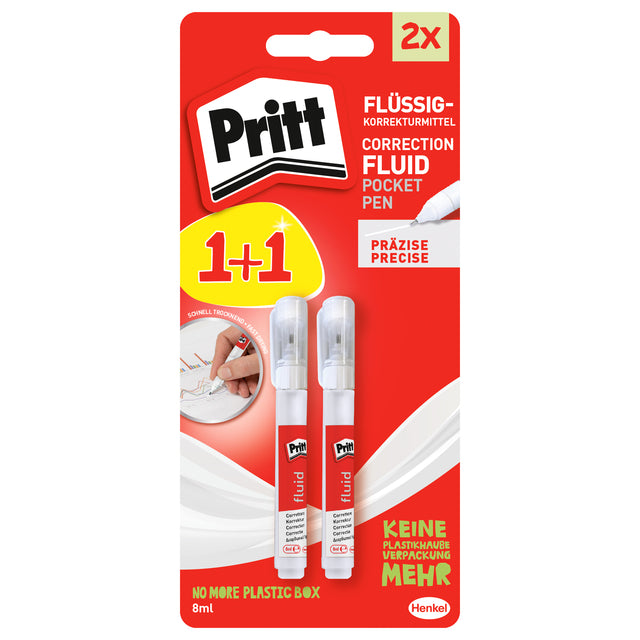 Pritt - Korrekturstiftflüssigkeit 8ml Blister a 1+1