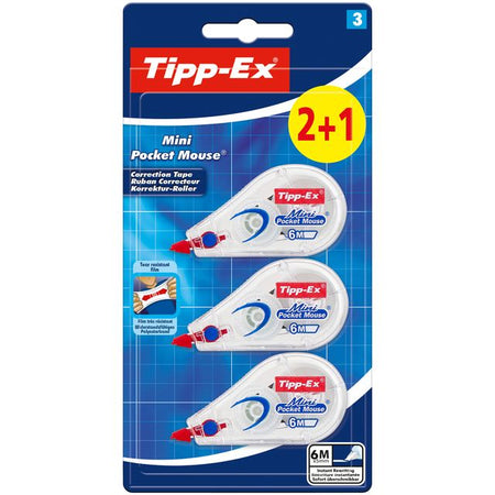 Tipp-Ex - Korrektur Mini-Taschenmaus 5mmx6m Blister 2+1 gratis