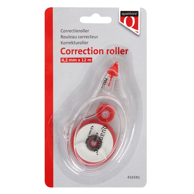 Quantore - Korrekturroller 4,2 mm x 12 m im Blister | 12 Stück