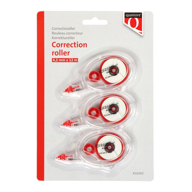 Quantore - Korrekturroller 4,2 mm Blister mit 3 Stück
