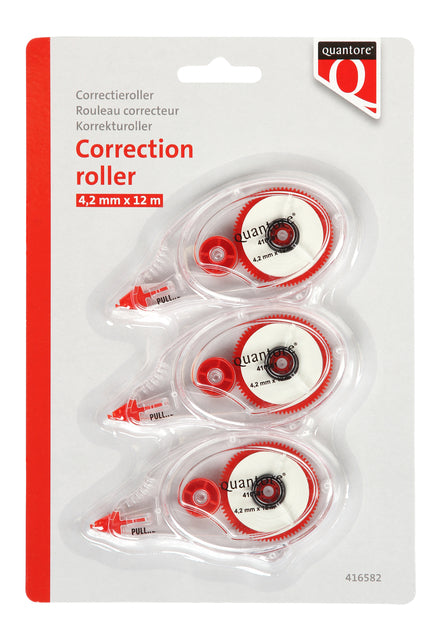 Quantore - Korrekturroller 4,2 mm Blister mit 3 Stück
