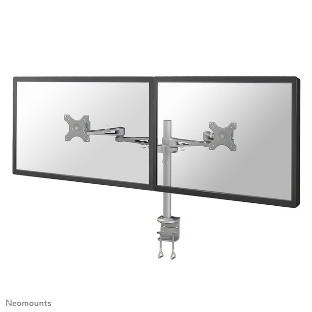 Neomounts - Monitorarm D935D 2x10-27 mit Klemme silbergrau