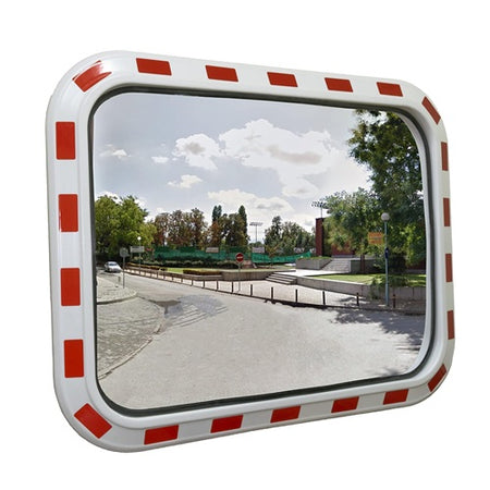Klika -  Verkeersspiegel 60x80cm rand rood/wit