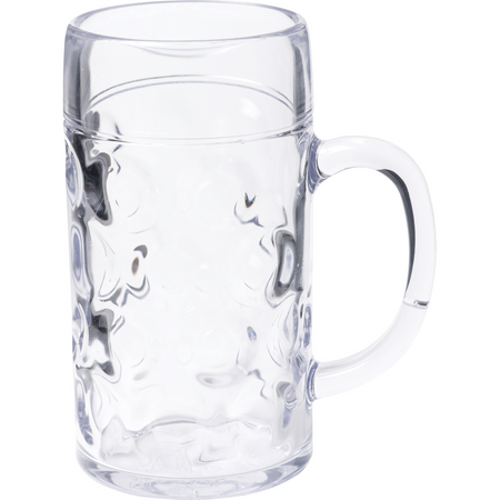 Depa - Glas | Bierkrug | wiederverwendbar | unzerbrechlich | sAN | 500ml | 150mm | transparent | 6 Stück