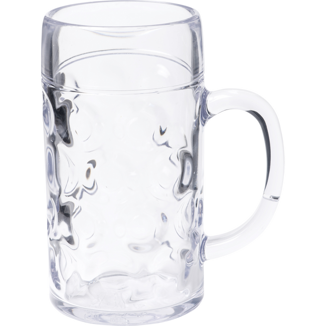 Depa - Glas | Bierkrug | wiederverwendbar | unzerbrechlich | sAN | 500ml | 150mm | transparent | 6 Stück