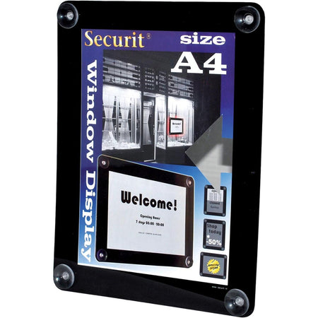 Securit - Vitrinen-Plakatrahmen A4, schwarz