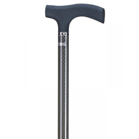 Able2 -  Wandelstok  carbon soft recht zwart