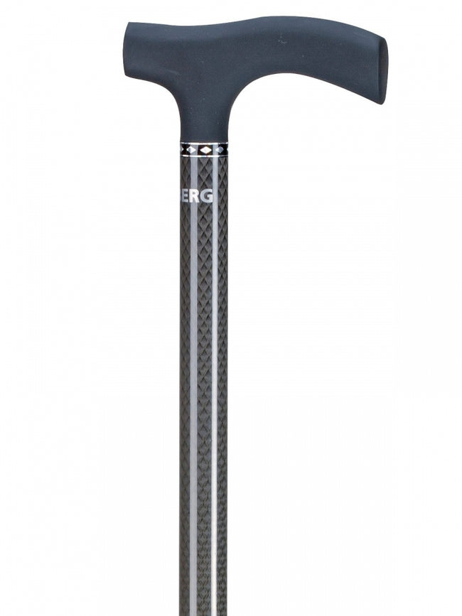 Able2 -  Wandelstok  carbon soft recht zwart