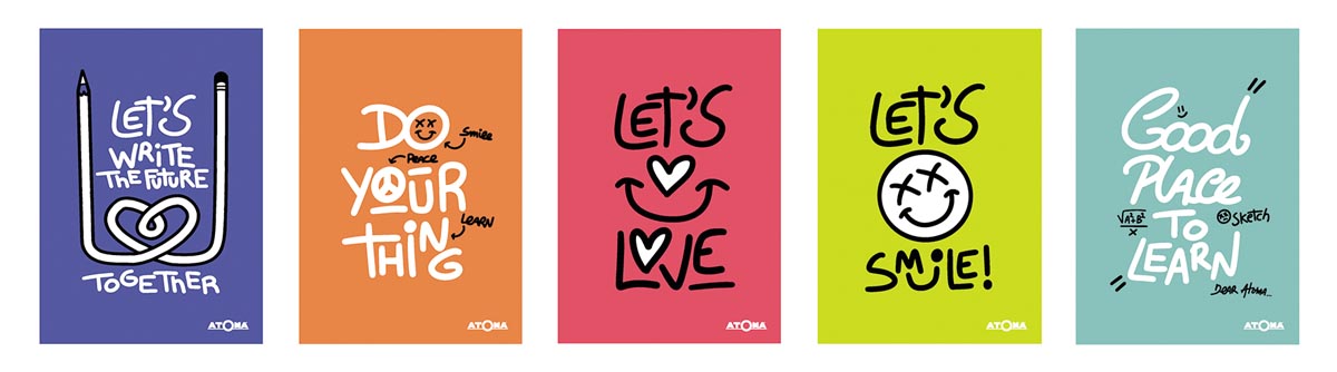 Atoma – Writings-Notizbuch, ft A5, 144 Seiten, liniert