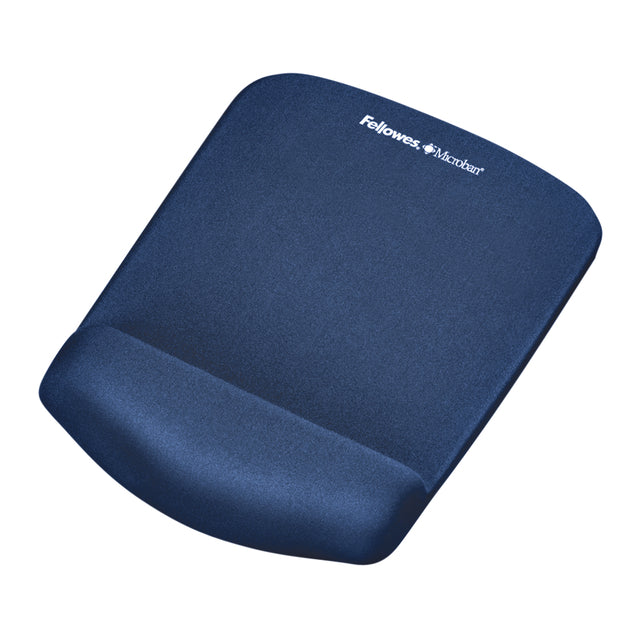 Maus -Pad mit Handgelenkstütze Fellowes Plüsch Blau Blau