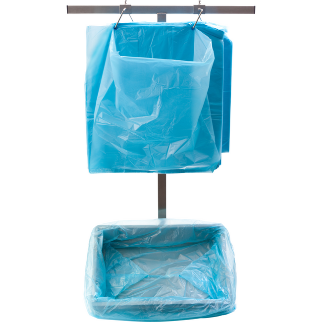 Klika - Tasche | Kistentasche | HDPE | 580/ 2x220x630mm | 10my | blau | 1600 Stück