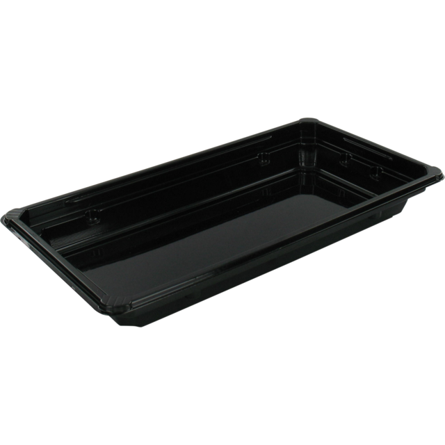 Klika - Skala | Sushi-Tablett | recyceltes PET | rechteckig | 171x91x21mm | schwarz | 600 Stück