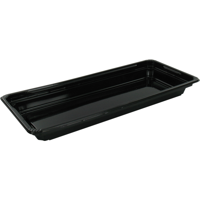 Klika - Skala | Sushi-Tablett | recyceltes PET | rechteckig | 212x91x21mm | schwarz | 750 Stück