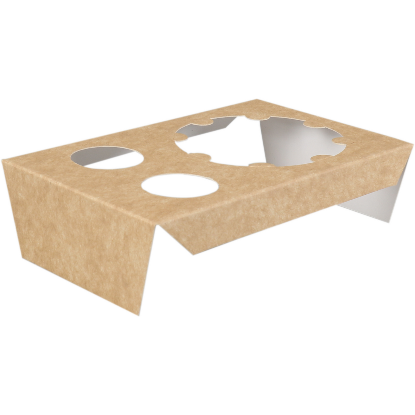 Klika - Inlay | für Sushi-Box | 150x95x40mm | Pappe | braun/weiß | 450 Stück