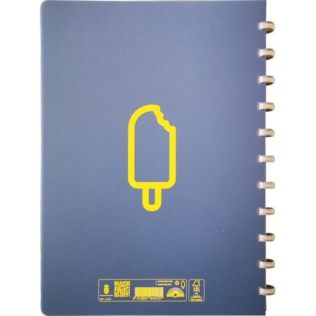 Atoma – Sorbet-Notizbuch, ft A4, 144 Seiten, kariert 5 mm, blau