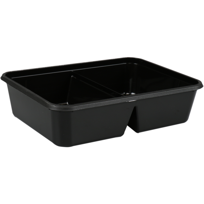 Klika - Bak | Pp | 2-Box | 350 ml | 182x135x45mm | Schwarz | 500 Stücke