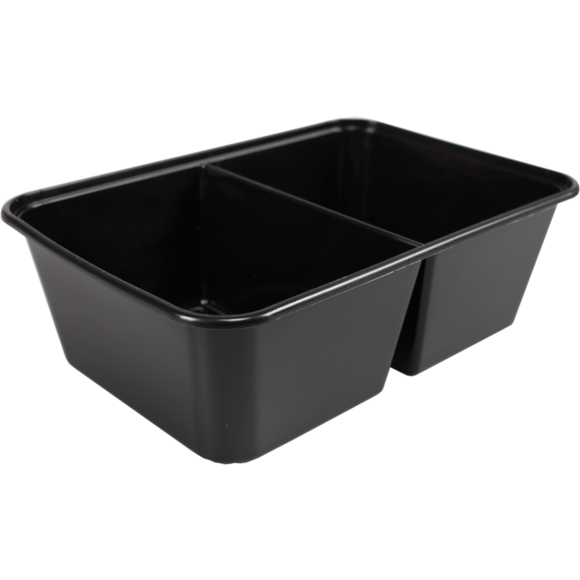 Klika - Bak | PP | 2 Fächer | 700ml | 172x120x50mm | schwarz | 500 Stück