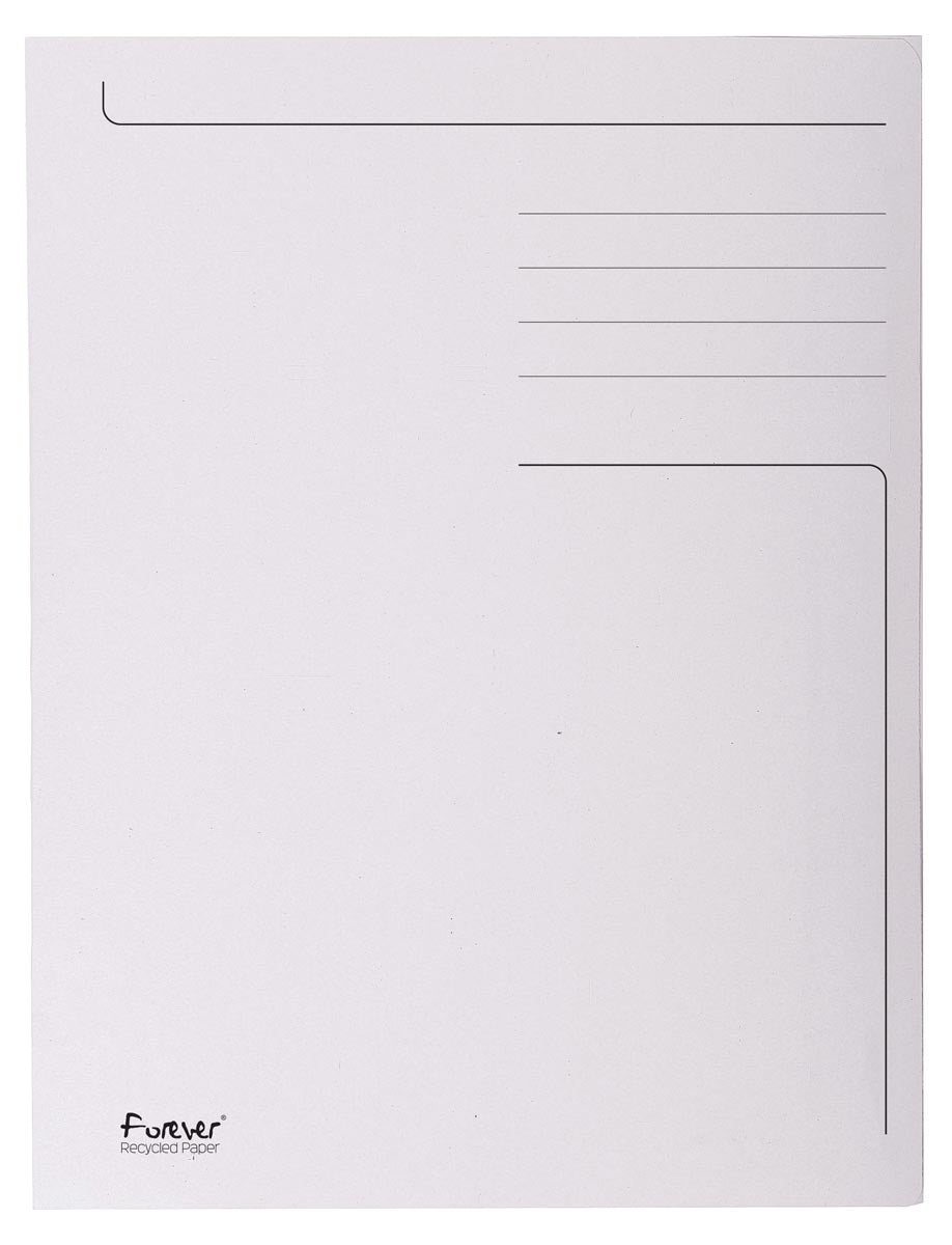 Exacompta - Aktenordner Foldyne ft 24 x 32 cm (für ft A4), hellgrau, Packung à 50 Stück