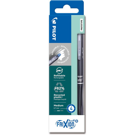 Pilot - FriXion Ball Plus Roller, mittel, blau, Karton mit 4 Stück