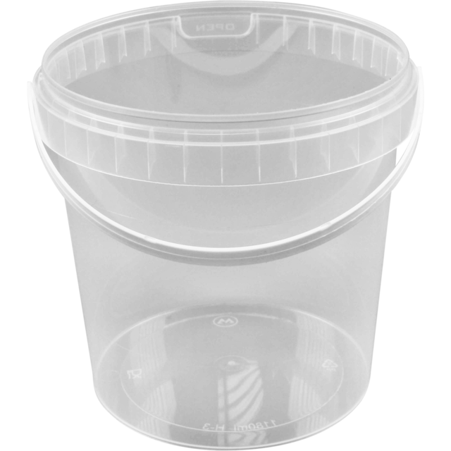 Klika - Bak | PP | 1180 ml | Ø133mm | mit Griff | inkl. Deckel | transparent | 170 Stück