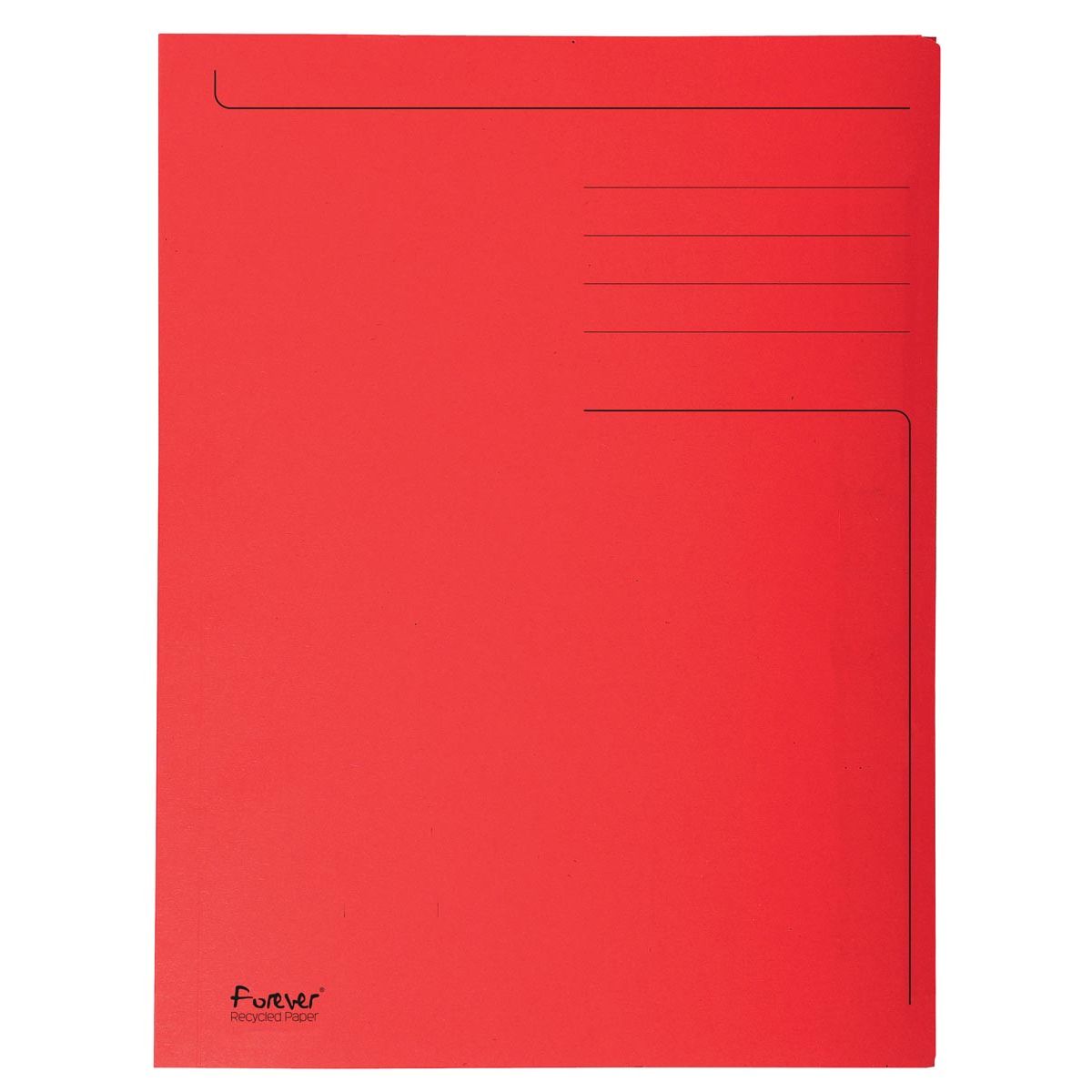 Exacompta - Aktenordner Foldyne ft 24 x 35 cm (für ft Folio), rot, Packung à 50 Stück