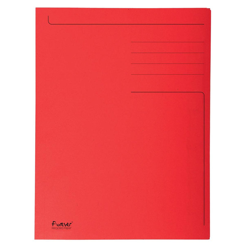 Exacompta - Aktenordner Foldyne ft 24 x 35 cm (für ft Folio), rot, Packung à 50 Stück